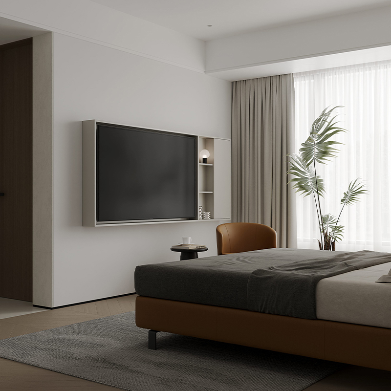 How does a mounted tv rack improve space utilization and optimize home layout?